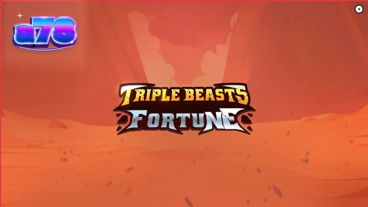 Interface do jogo Triple Beasts of Fortune em um smartphone mostrando os totens de animais e cristais brilhantes.